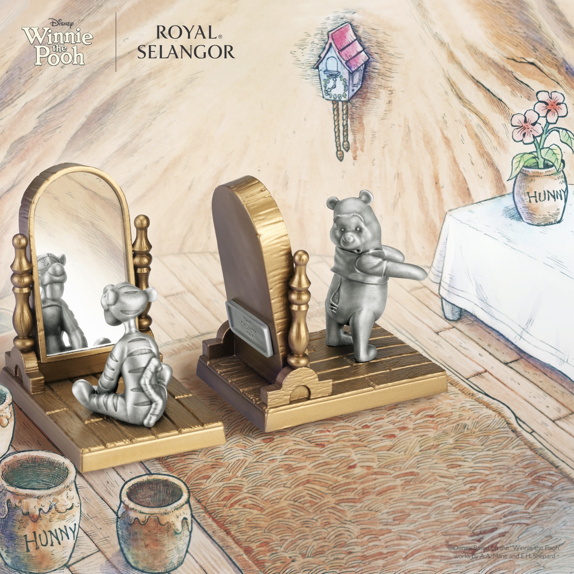 ペアブックエンド くまのプーさん&ティガー